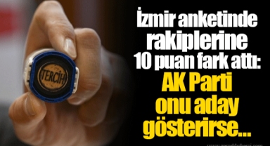 İzmir anketinde rakiplerine 10 puan fark attı: AK Parti onu aday gösterirse...