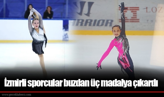İzmirli sporcular buzdan üç madalya çıkardı