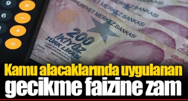 Kamu alacaklarında uygulanan gecikme faizine zam