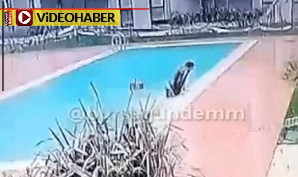 Kargo görevlisi havuzu fark etmedi böyle içine düştü