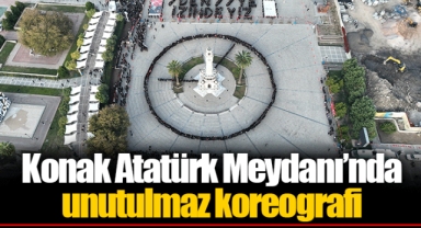 Konak Atatürk Meydanı’nda unutulmaz koreografi