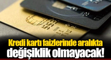 Kredi kartı faizlerinde aralıkta değişiklik olmayacak!