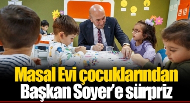 Masal Evi çocuklarından Başkan Soyer’e sürpriz