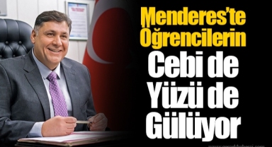 Menderes’te Öğrencilerin Cebi de Yüzü de Gülüyor