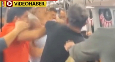 Metroda kavga: Küfür ve yumruklar havada uçuştu