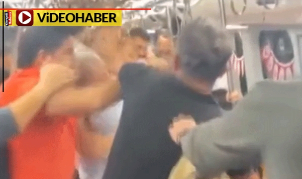 Metroda kavga: Küfür ve yumruklar havada uçuştu