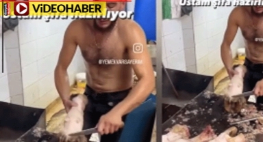 Midenizi bulandıracak görüntülerde bugün... Yarı çıplak temizledi