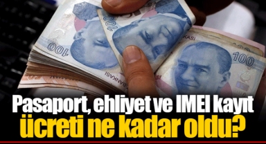 Pasaport, ehliyet ve IMEI kayıt ücreti ne kadar oldu?