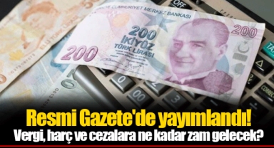 Resmi Gazete'de yayımlandı!   Vergi, harç ve cezalara ne kadar zam gelecek?