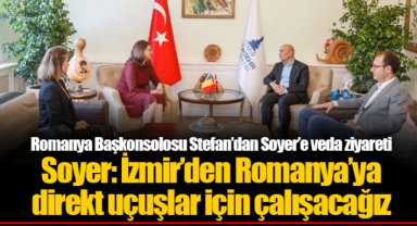 Romanya Başkonsolosu Stefan’dan Soyer’e veda ziyareti