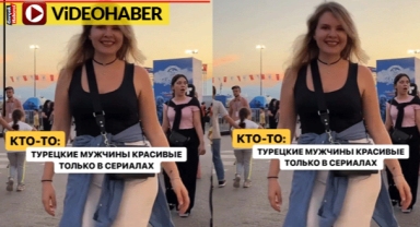 Rus turistten dikkat çeken Tarkan'lı video