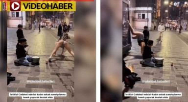 Taksim'de kadın twerk yaptı: Görüntüler gündem oldu