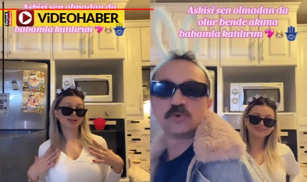 Tiktok akımını babasıyla yaptı, izleyenler kendini alamadı