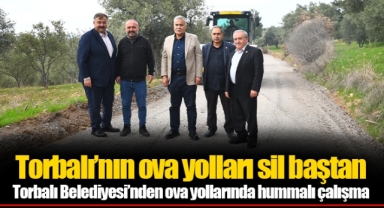 Torbalı Belediyesi’nden ova yollarında hummalı çalışma