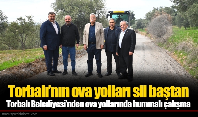 Torbalı Belediyesi’nden ova yollarında hummalı çalışma