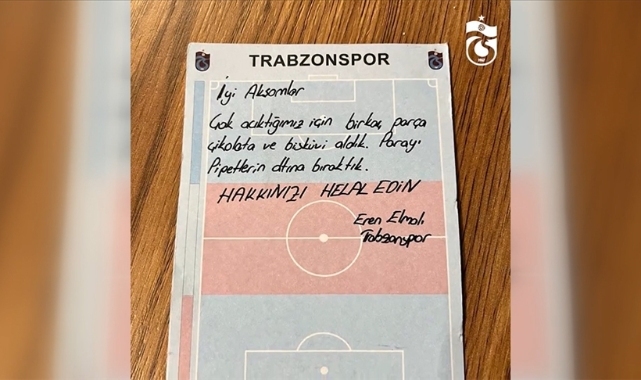 Trabzonsporlu futbolculardan örnek davranış