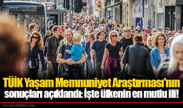 TÜİK Yaşam Memnuniyet Araştırması'nın sonuçları açıklandı: İşte ülkenin en mutlu ili!