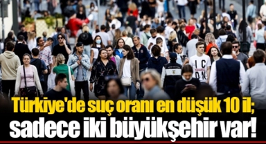 Türkiye'de suç oranı en düşük 10 il; sadece iki büyükşehir var!