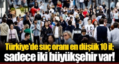 Türkiye'de suç oranı en düşük 10 il; sadece iki büyükşehir var!