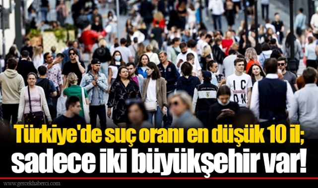 Türkiye'de suç oranı en düşük 10 il; sadece iki büyükşehir var!