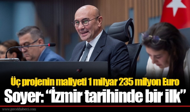 Üç projenin maliyeti 1 milyar 235 milyon Euro