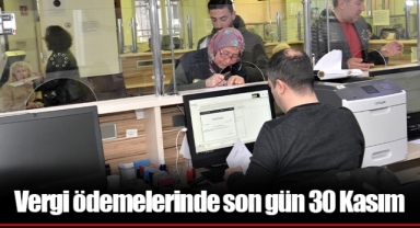 Vergi ödemelerinde son gün 30 Kasım