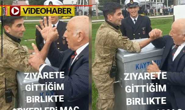 Yaşlı adamın askerle bilek güreşi gündemde: "Yenersem Atatürk'ü seveceksin"