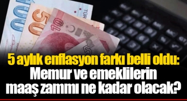 5 aylık enflasyon farkı belli oldu: Memur ve emeklilerin maaş zammı ne kadar olacak?