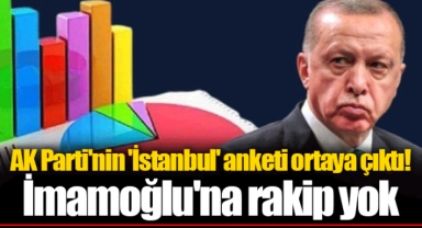 AK Parti'nin 'İstanbul' anketi ortaya çıktı! İmamoğlu'na rakip yok