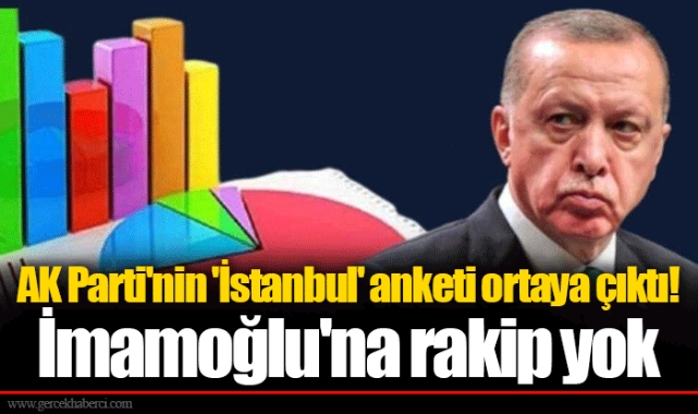 AK Parti'nin 'İstanbul' anketi ortaya çıktı! İmamoğlu'na rakip yok