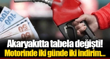 Akaryakıtta tabela değişti! Motorinde iki günde iki indirim...