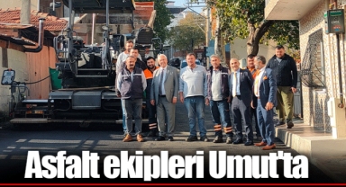Asfalt ekipleri Umut'ta