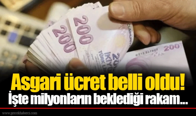 Asgari ücret belli oldu!