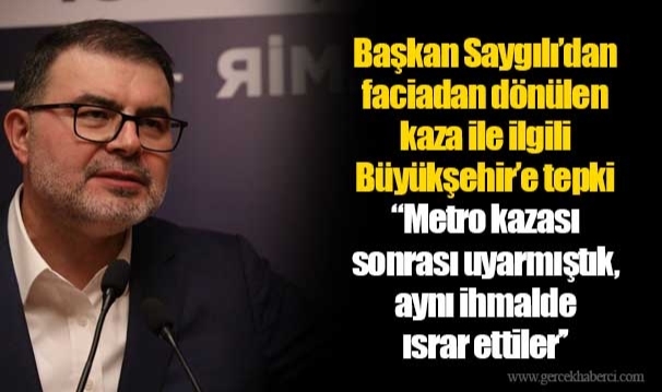 Başkan Saygılı’dan faciadan dönülen kaza ile ilgili Büyükşehir’e tepki