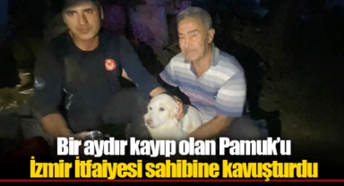 Bir aydır kayıp olan Pamuk’u İzmir İtfaiyesi sahibine kavuşturdu