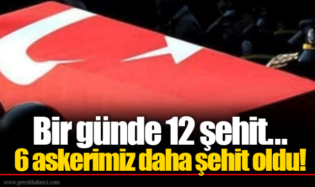 Bir günde 12 şehit... 6 askerimiz daha şehit oldu!