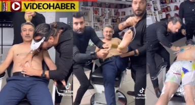 Böyle berber görülmedi... Hayrettin berber bakımlarını ti'ye aldı