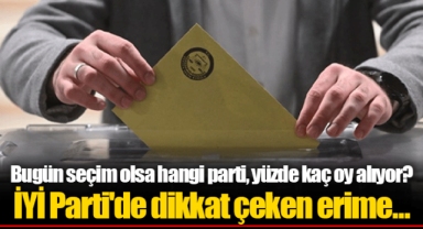 Bugün seçim olsa hangi parti, yüzde kaç oy alıyor? İYİ Parti'de dikkat çeken erime...