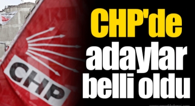CHP'de adaylar belli oldu