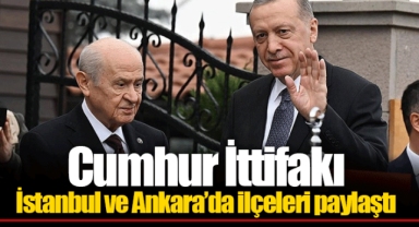 Cumhur İttifakı İstanbul ve Ankara’da ilçeleri paylaştı