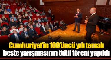 Cumhuriyet’in 100’üncü yılı temalı beste yarışmasının ödül töreni yapıldı