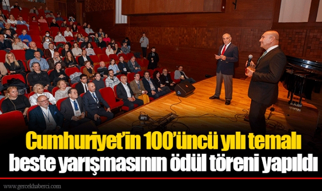 Cumhuriyet’in 100’üncü yılı temalı beste yarışmasının ödül töreni yapıldı