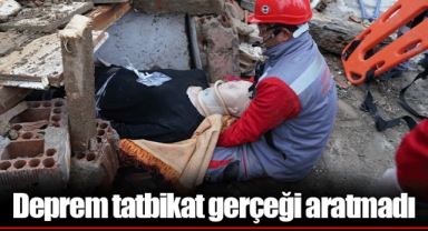 Deprem tatbikat gerçeği aratmadı