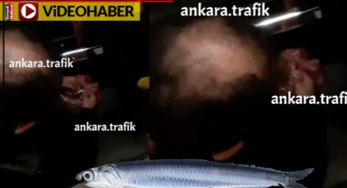 Dolmuşta hamsi ayıkladı, kimseye aldırış etmedi