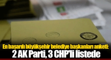 En başarılı büyükşehir belediye başkanları anketi: 2 AK Parti, 3 CHP'li listede
