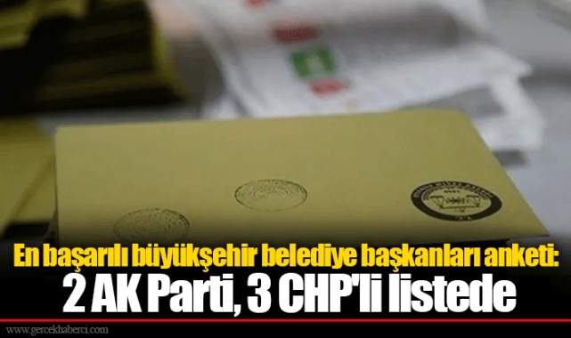 En başarılı büyükşehir belediye başkanları anketi: 2 AK Parti, 3 CHP'li listede