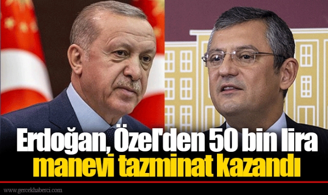 Erdoğan, Özel'den 50 bin lira manevi tazminat kazandı