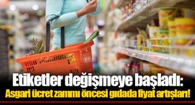 Etiketler değişmeye başladı: Asgari ücret zammı öncesi gıdada fiyat artışları!