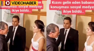 Evlenen kızına babanın desteği sosyal medyada gündem oldu