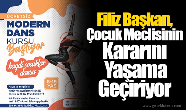 Filiz Başkan, Çocuk Meclisinin Kararını Yaşama Geçiriyor